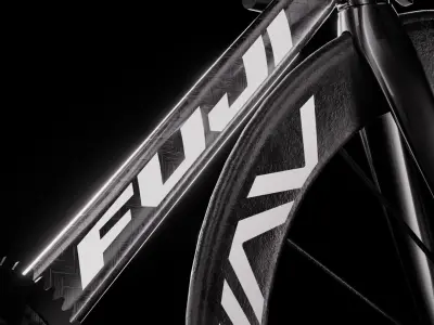 Fuji Red Black Bike Low-poly 3D model