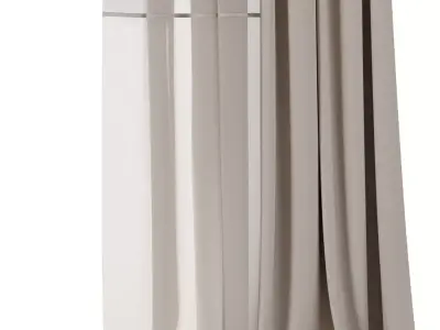 Curtains with Roman blinds 37 HBH Low-poly 3D model