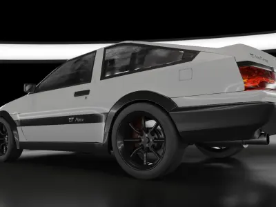 Toyota AE86 v2 3D model