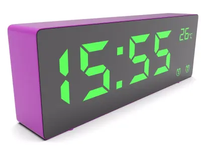 CLOCK PURPLE GREEN Low-poly 3D model
