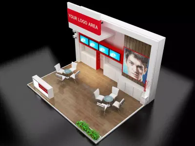 BOOTH EXHIBITION STAND a146 3D model