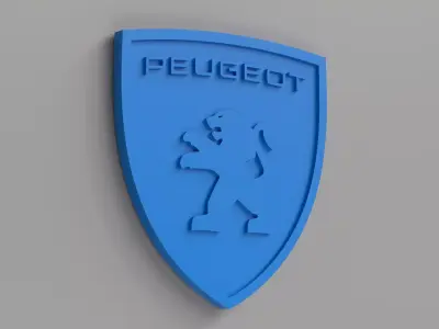 Peugeot logo 01 3D print model