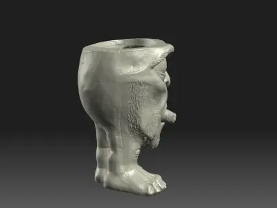 FlowerpotSmoker vase with foot 3D print model