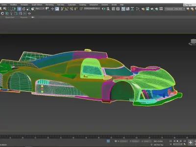Peugeot 9X8 Le Mans Hypercar Monza WEC 2022 3D print model