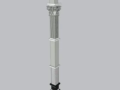 stone piller column 3D model