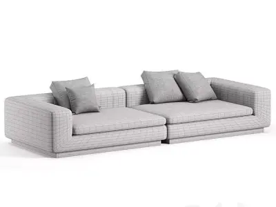 Minotti Riley 2 Seater Sofa Luxury Modern Furniture 3D model
