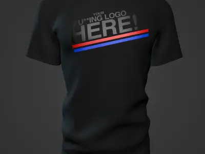 T-Shirt 3D Hi-Res Mockup Low-poly 3D model