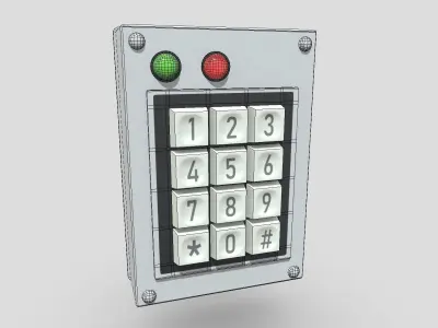 CC0 - Keypad Door Lock Free low-poly 3D model