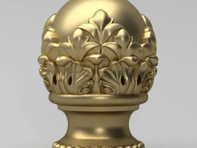 Carved Finial 3D model