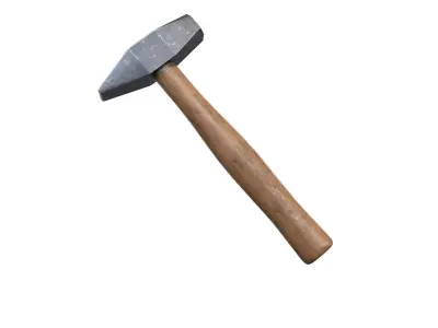 Old Damaged Hammer AAA Game Ready Prop Asset Low-poly 3D model