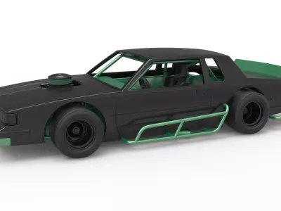 Vintage Asphalt Modified stock car Scale 1 to 25 3D print model