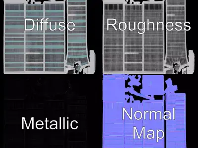Sleek Glass Tower model pack Low-poly 3D model