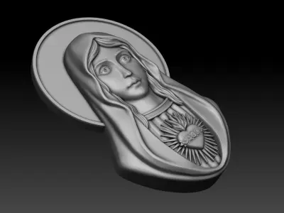 Virgin Mary 10 3D print model
