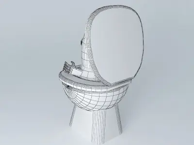 Toilet monster Free 3D model