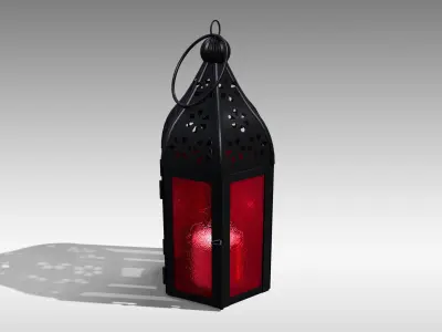 Moroccan Lantern 02 Low-poly 3D model