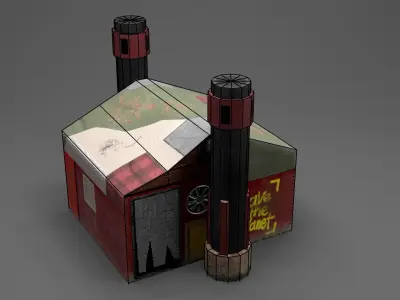 Boiler room Low-poly 3D model purchase