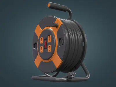Power Station Portable Outlet Low-poly 3D model