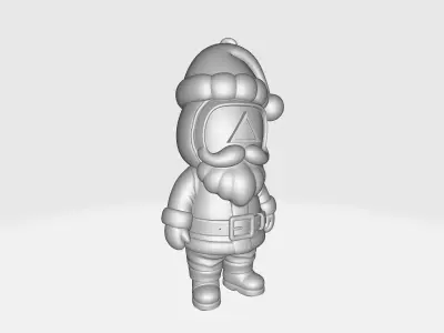 Squid Game Santa Claus  Christmas Decor  Funny Holiday Toy  3D print model