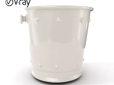 Stainless Steel Ice Bucket Model Pack Low-poly 3D model