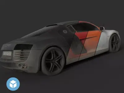 Audi r8 Low-poly 3D model