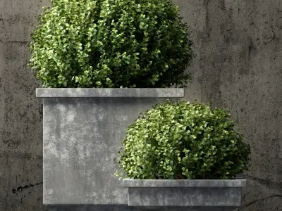 Restoration hardware estate zinc footed planters 3D model