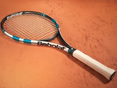 Tennis Raquet 3D Model Babolat Low-poly 3D model