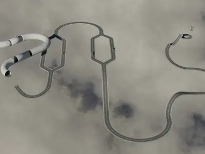 Stunt Tracks Free low-poly 3D model