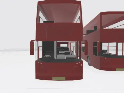 London Buses Lowpoly Model Free low-poly 3D model