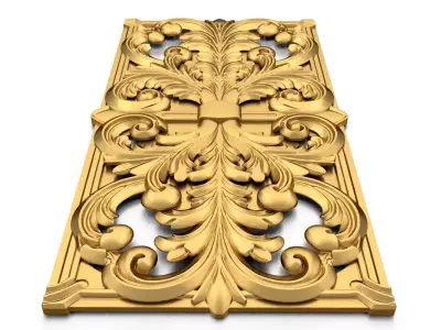 carved classic decorative ornament cnc 3d printing stl 44 3D model