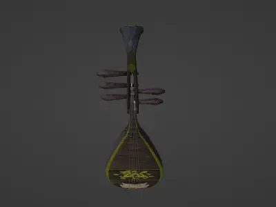 The Pipa  Low-poly 3D model