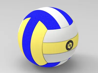Volleyball ball Low-poly 3D model