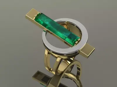 Elegant ring Gold 3D print model purchase