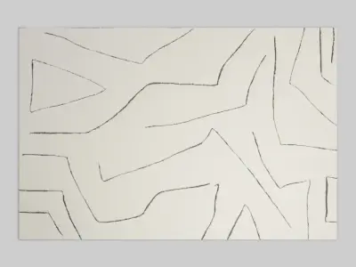 Myriad Hand Knotted Warm White New Zealand Wool Area Rug 3D model