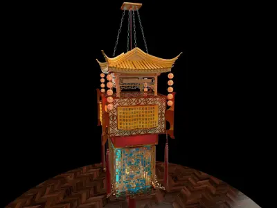 Chinese palace lantern 3D model 24