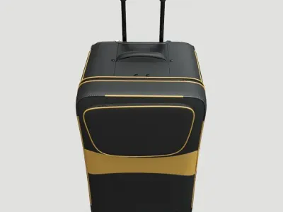 Roller Bag Black Low-poly 3D model