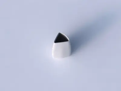 Vase curved tipping triangle with small horizontal sections 3D print model