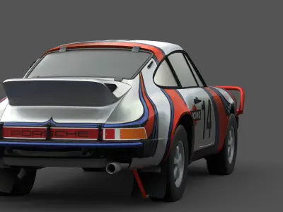 1978 Porsche 911 SC Safari 3D Model  Low-poly 3D model