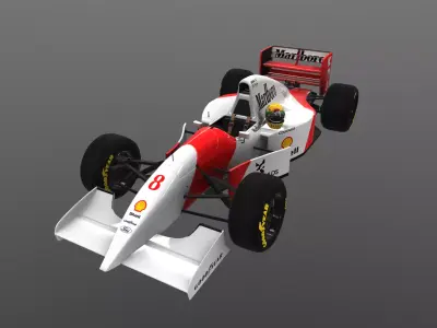 F1 McLaren 1993 MP4-8  Senna 3D model