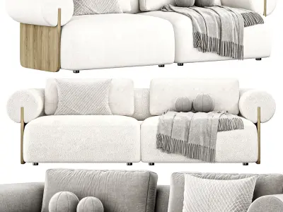 Solange Performance Boucle Sofa By Castlery 3D model