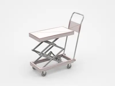 Stretchable Red Platform 3D model