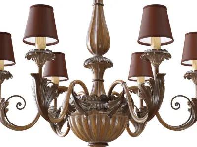 Chandelier Silvano Grifoni 6 lamp 3D model