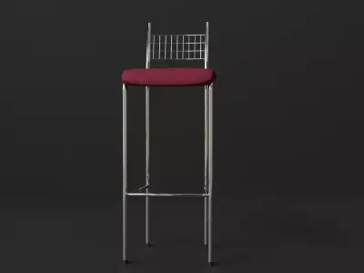 High Stool Chair 3D model