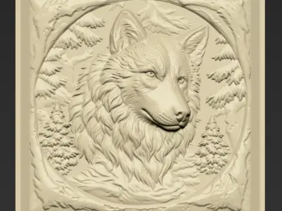 Wolf Head A82 3D print model