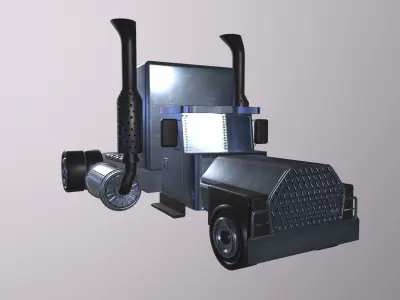 Truck Game Ready - High Poly 3d Model  Low-poly 3D model