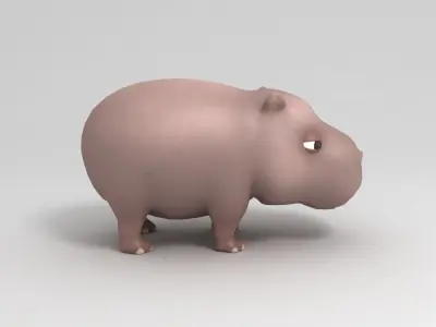 Hippopotamus hippo 3D model