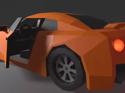 Nissan GTR R35 Low-poly 3D model Low-poly 3D model
