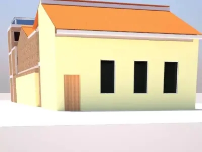 Hostal colonial house 3D model