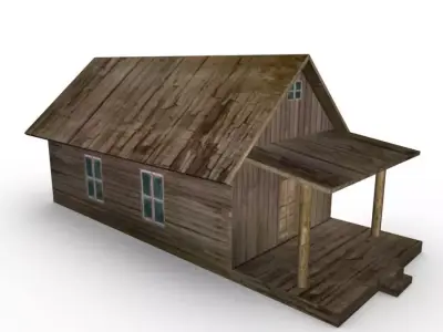 Old Farm House Free low-poly 3D model