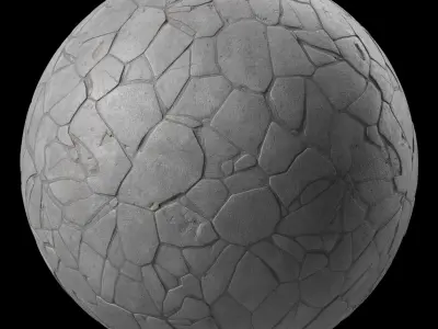 Pavement Materials 106- Concrete Paving -Sbsar Pbr 4k Seamless Texture