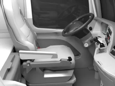 MercedesBenz-Actros interior Low-poly 3D model